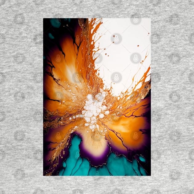 Honey Fusion - Abstract Alcohol Ink Resin Art by inkvestor